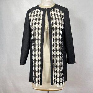Chico's Open Cardigan Jacket Dark Academia Bold Art To Wear Grandma Core M